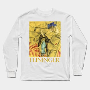 Girl with Green Stockings (1915) by Lyonel Feininger Long Sleeve T-Shirt